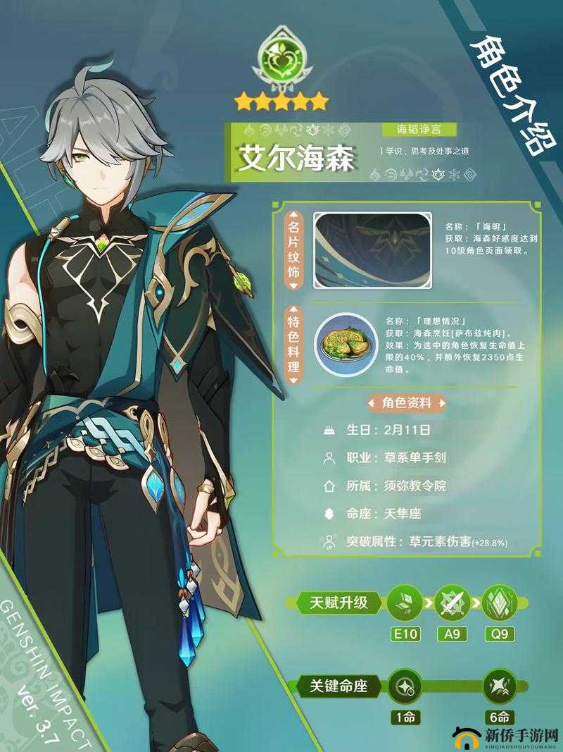 原神艾尔海森纯激化队:核心策略与角色解析