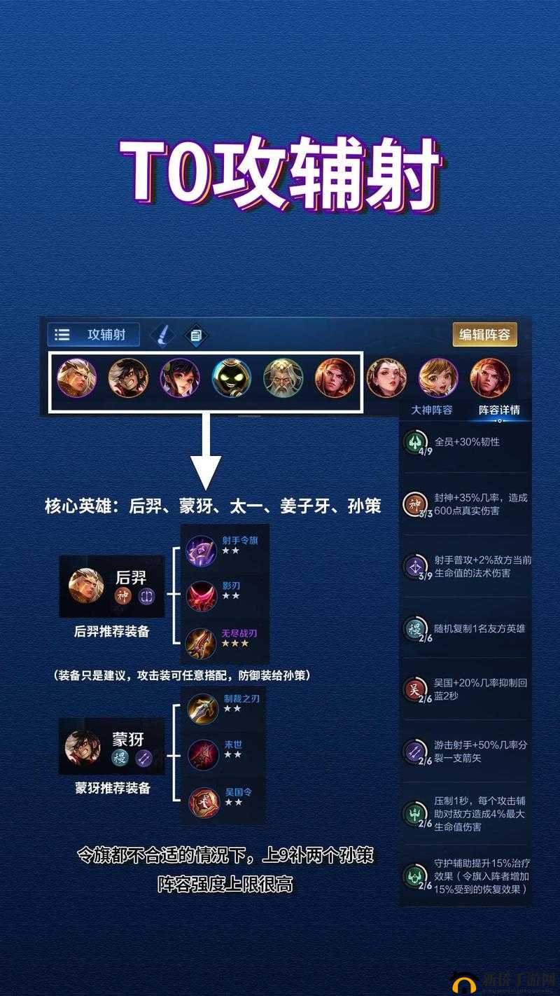 王者模拟战尧神三射多辅流派玩法全攻略