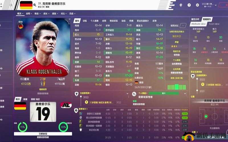 足球经理2021:球员数据解析与策略洞察