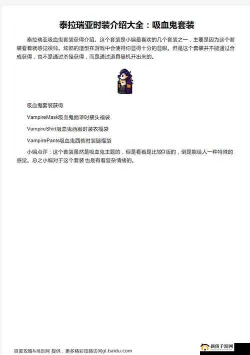 泰拉瑞亚节日时装详解:获取攻略及大全集