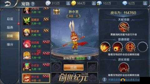 创世纪元手游宠物玩法大全,宠物功能作用全解析在资源管理中的重要性