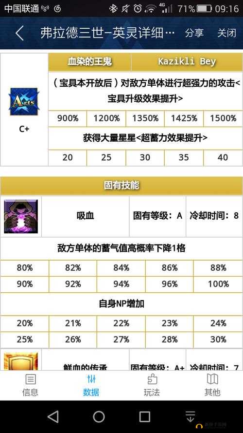 弗拉德三世,命运冠位指定FGO中的吸血鬼之王新技能本强化效果解析