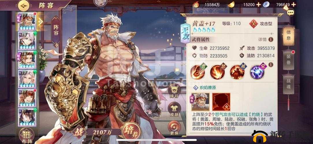 三国志幻想大陆黄盖怎么搭配,策略、资源管理与价值最大化