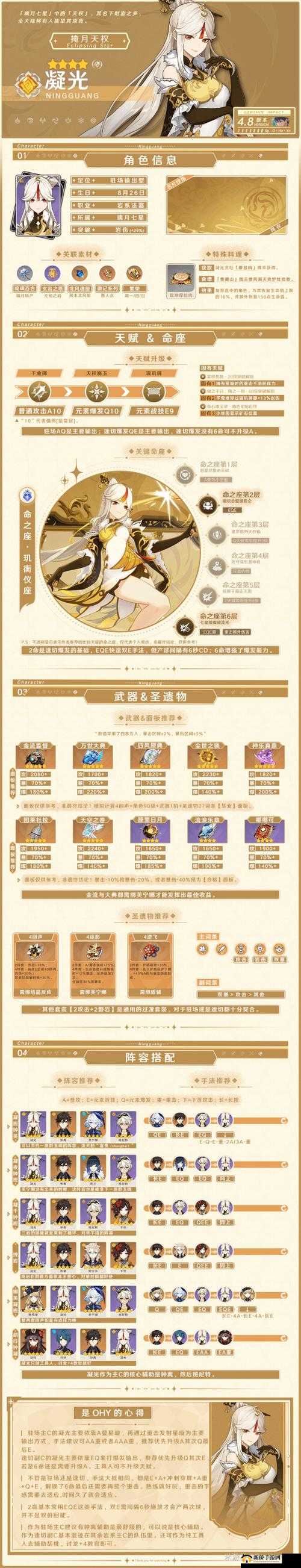 原神凝光,璀璨星辰下的完美配队指南