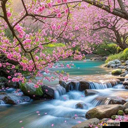 桃花洞口已是溪水潺潺:呈现自然美景的独特魅力与诗意氛围