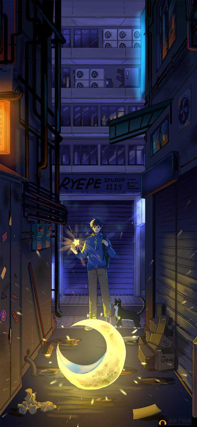 男生独自在插画中默默安慰自己，展现坚韧与成长