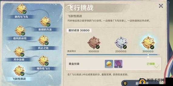 原神飞行挑战第七天飞跃性挑战任务通关及三万分达标技巧分享