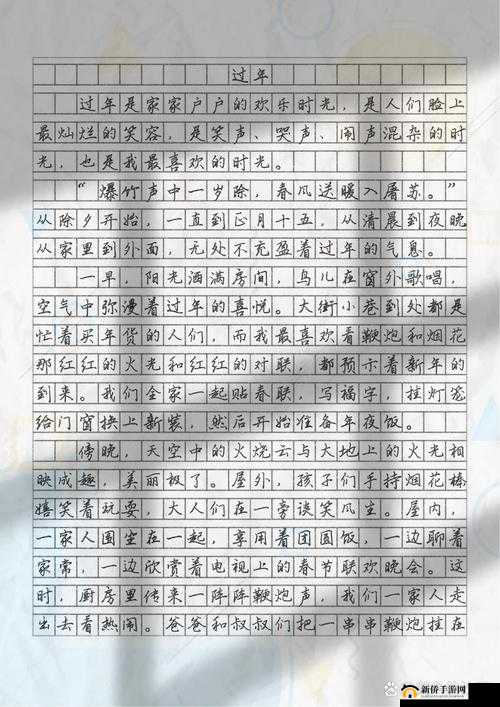 过年最难忘的事是什么?快来看看这篇让你感同身受的精彩作文