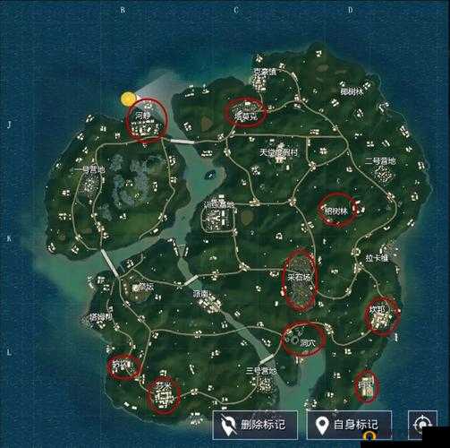 和平精英雨林图资源争夺战，落点选择与策略