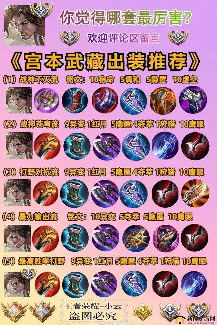 挑战极限掌握新版宫本武藏最强出装与玩法,成为战场无敌王者